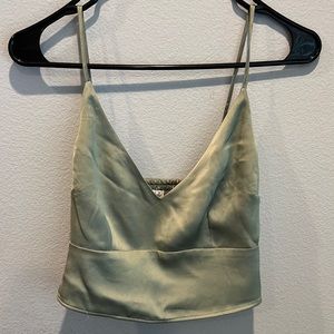 Abercombie & Fitch Satin Crop Top